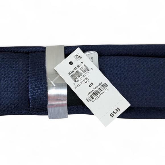 Alfani Men's Elloree Solid Tie Navy OS Necktie Slim Modern 2 3/4" $55 - Picture 3 of 4